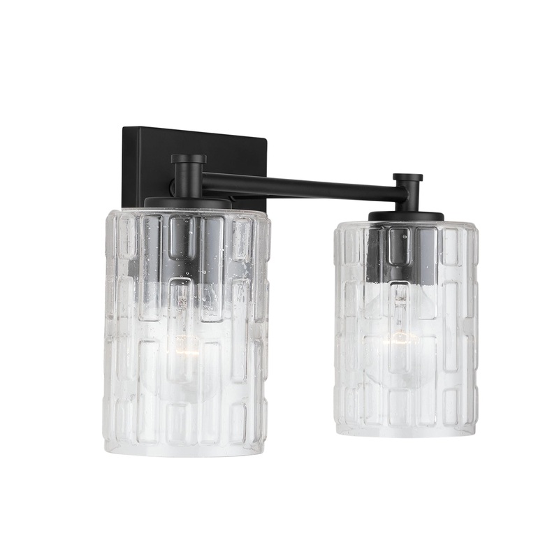 Capital Lighting 138321MB-491 Emerson Two Light Vanity, Matte Black (Discontinued)