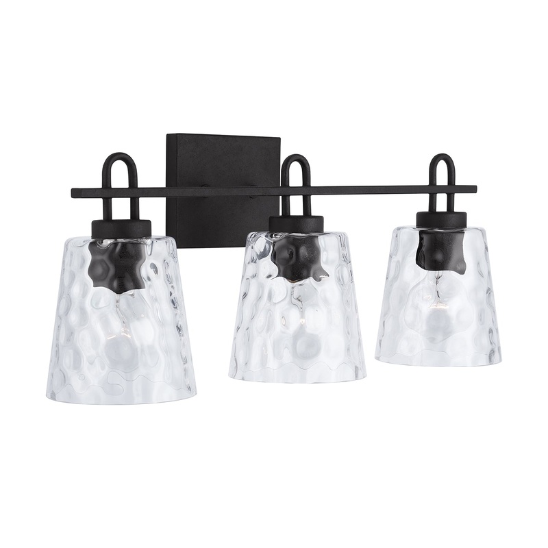 Capital Lighting 138332BI-492 Fenton Three Light Vanity, Black Iron