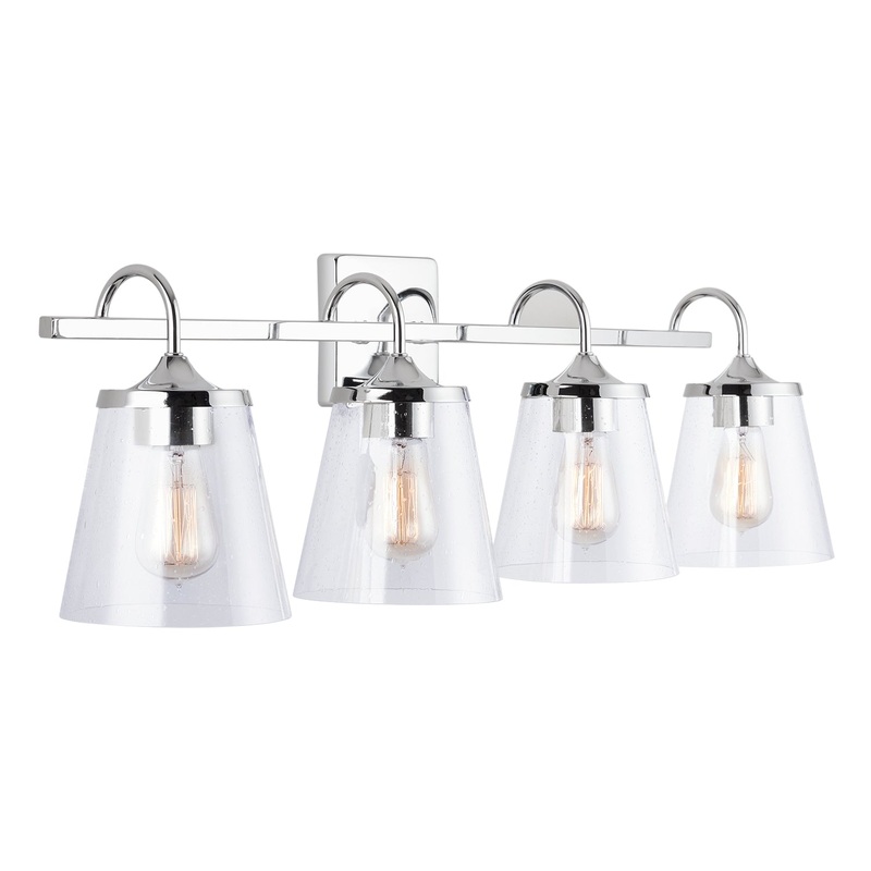 Capital Lighting 139142CH-496 Jayne Four Light Vanity, Chrome