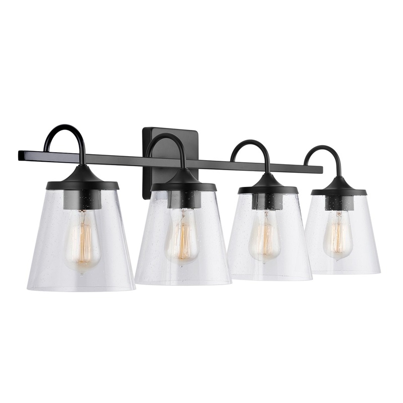 Capital Lighting 139142MB-496 Jayne Four Light Vanity, Matte Black