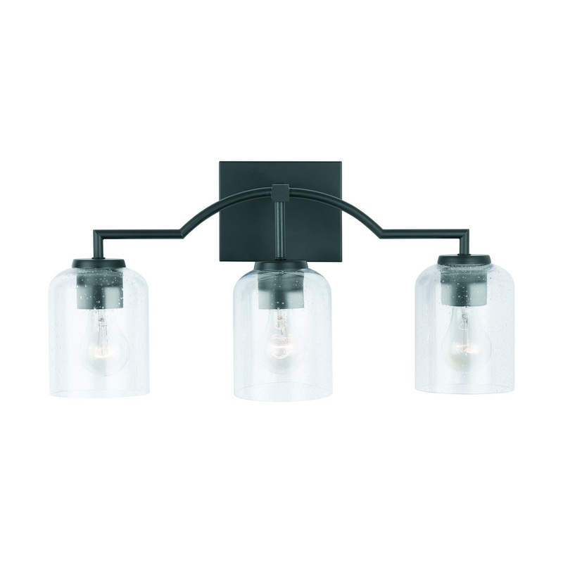 Capital Lighting 139331MB-500 Carter Three Light Vanity, Matte Black