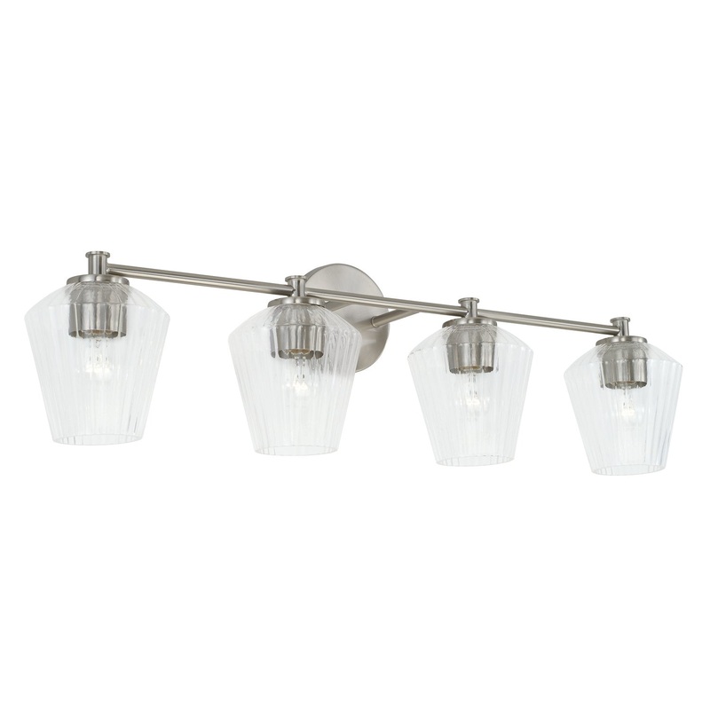 Capital Lighting 141441BN-507 Beau Four Light Vanity, Brushed Nickel (Discontinued)
