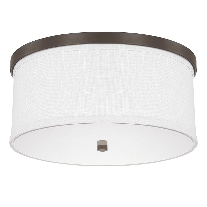 Capital Lighting 2015BB-480 Midtown Three Light Flush Mount, Burnished Bronze