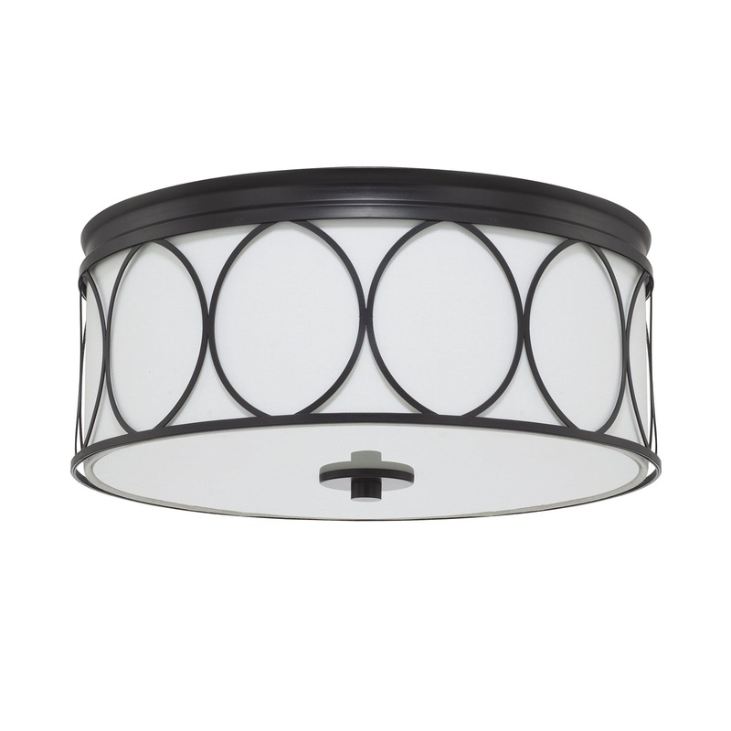 Capital Lighting 225131MB-683 Rylann Three Light Flush Mount, Matte Black
