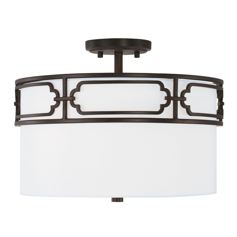Capital Lighting 243431OB Merrick Three Light Semi-Flush Mount, Old Bronze (Discontinued)