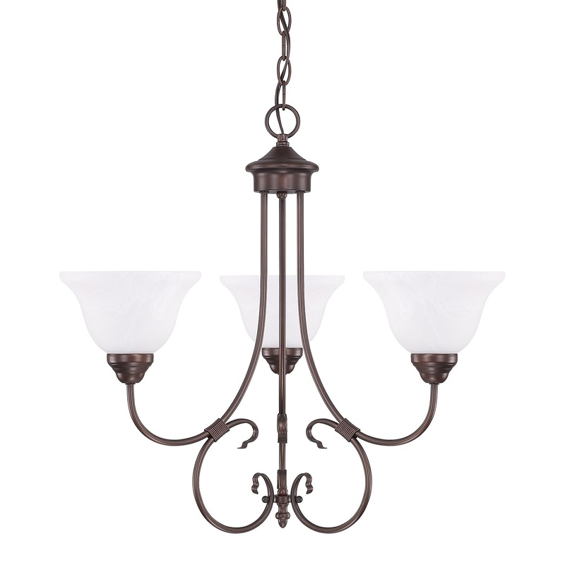 Capital Lighting 3223BZ-220 Hometown Three Light Chandelier, Bronze