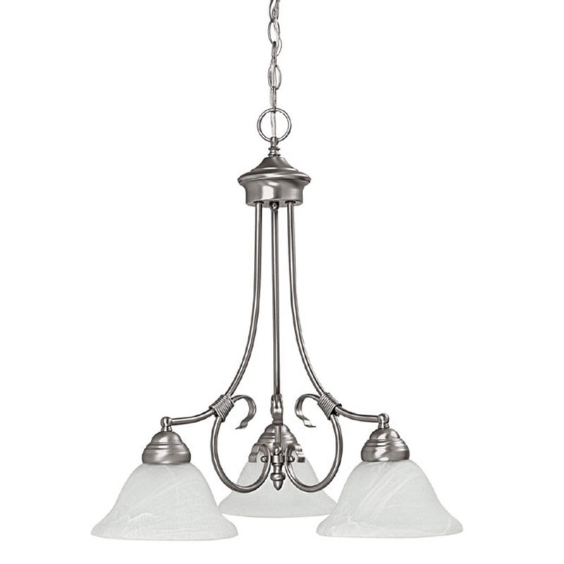 Capital Lighting 3224MN-220 Hometown Three Light Chandelier, Matte Nickel (Discontinued)