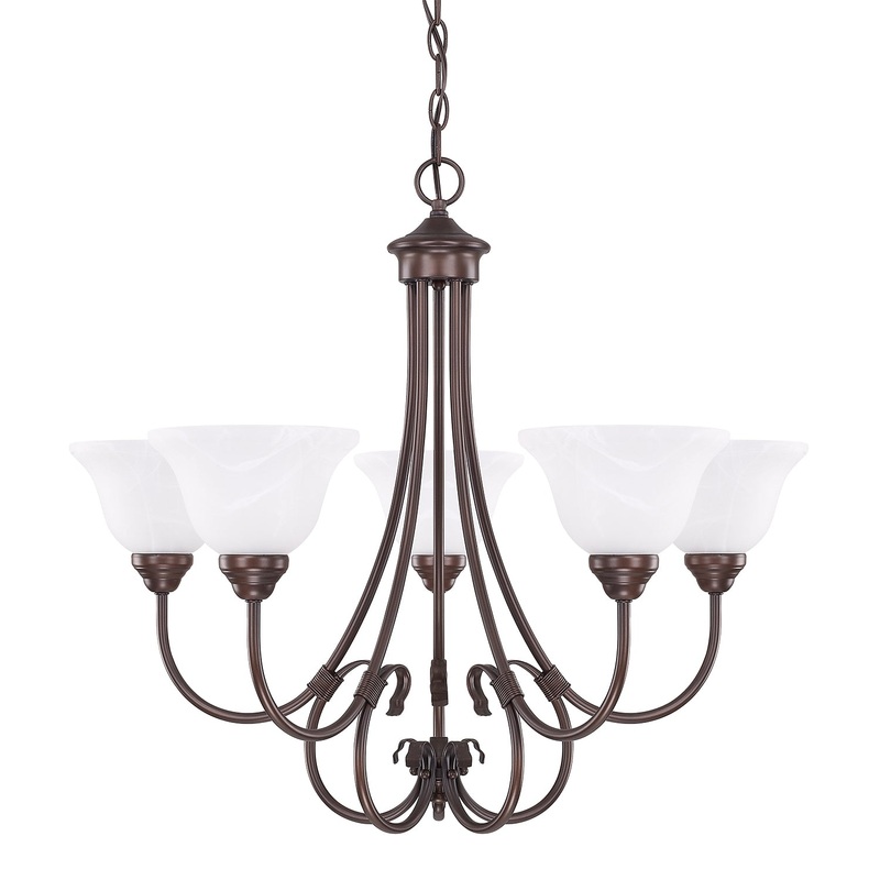 Capital Lighting 3226BZ-220 Hometown Five Light Chandelier, Bronze (Discontinued)
