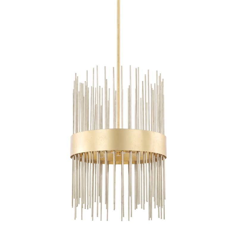 Capital Lighting 325441FI Lena Four Light Pendant, Fire and Ice