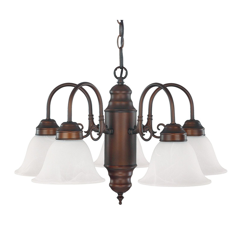 Capital Lighting 3255BB-118 David Five Light Chandelier, Burnished Bronze