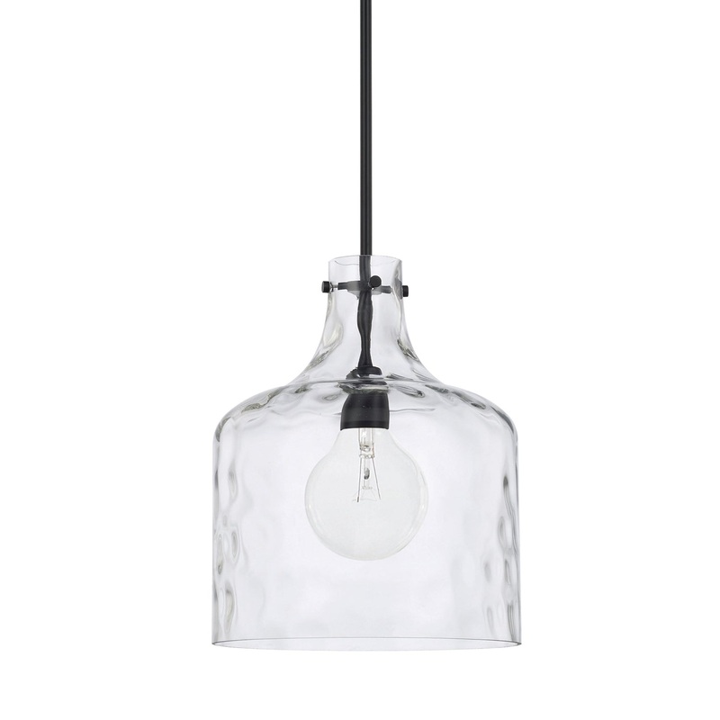 Capital Lighting 325717MB Crawford One Light Pendant, Matte Black