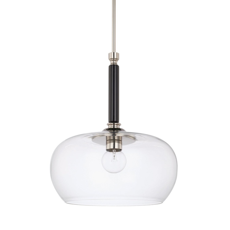 Capital Lighting 325811BT-438 Dorsey One Light Pendant, Black Tie