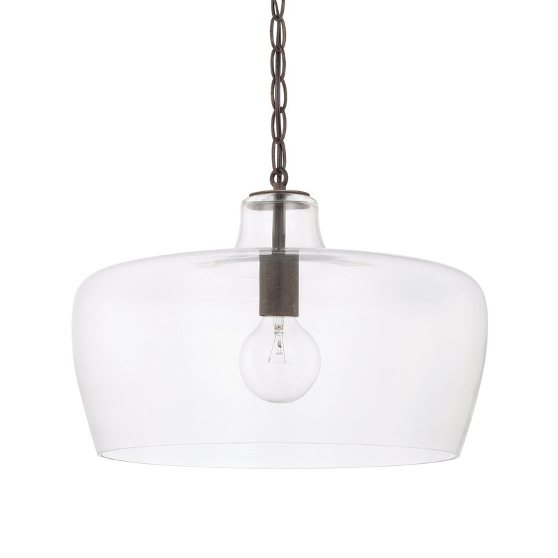Capital Lighting 329611NG Davenport One Light Pendant, Nordic Grey (Discontinued)