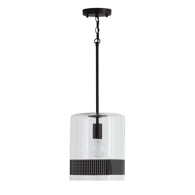 Capital Lighting 335911MB Marion One Light Pendant, Matte Black