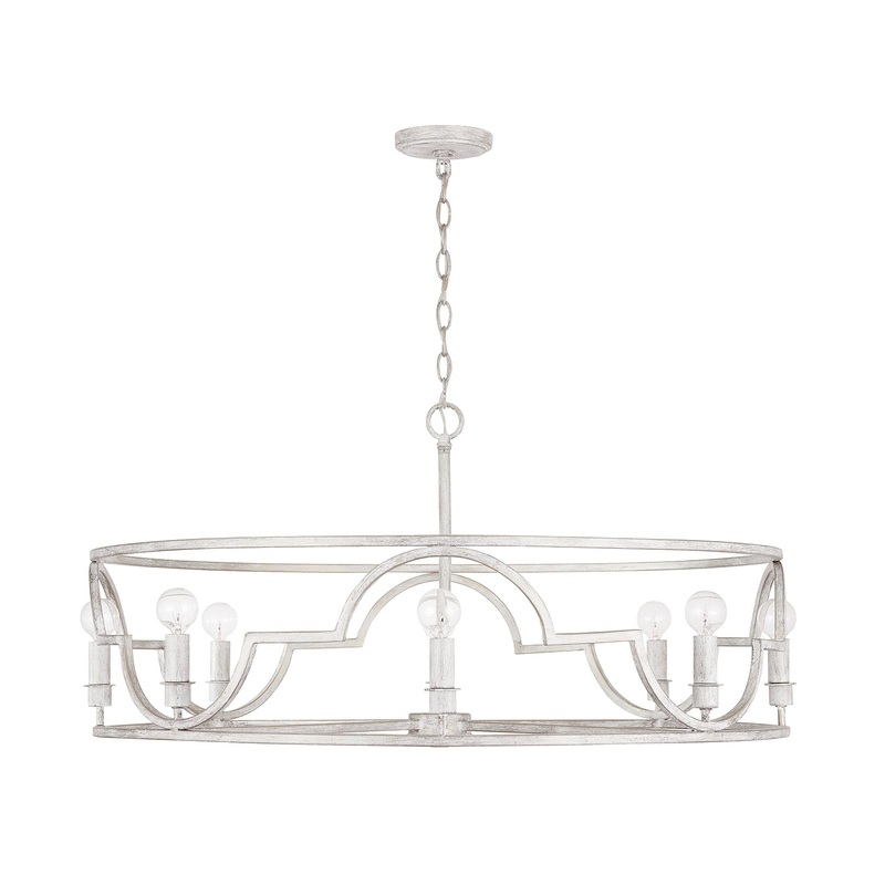 Capital Lighting 338582WW Demi Eight Light Pendant, Winter White (Discontinued)