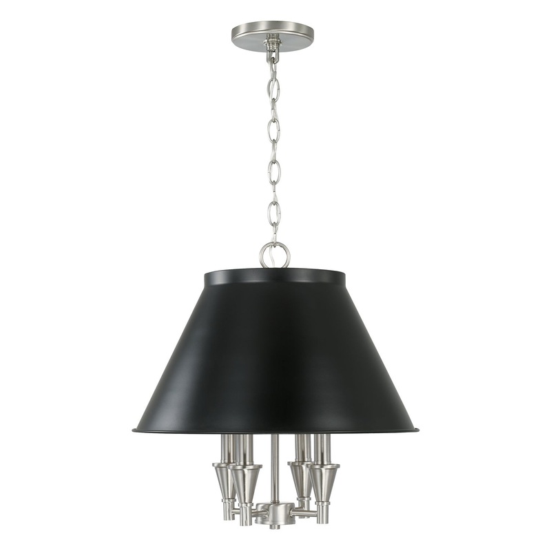 Capital Lighting 341541BT Benson Four Light Pendant, Black Tie (Discontinued)