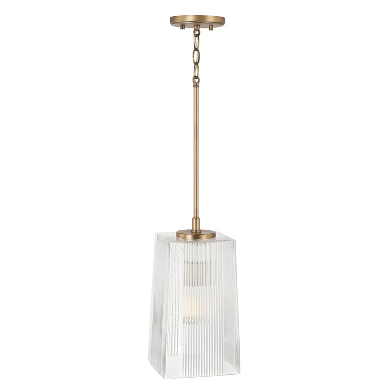 Capital Lighting 341711AD Lexi One Light Pendant, Aged Brass (Discontinued)