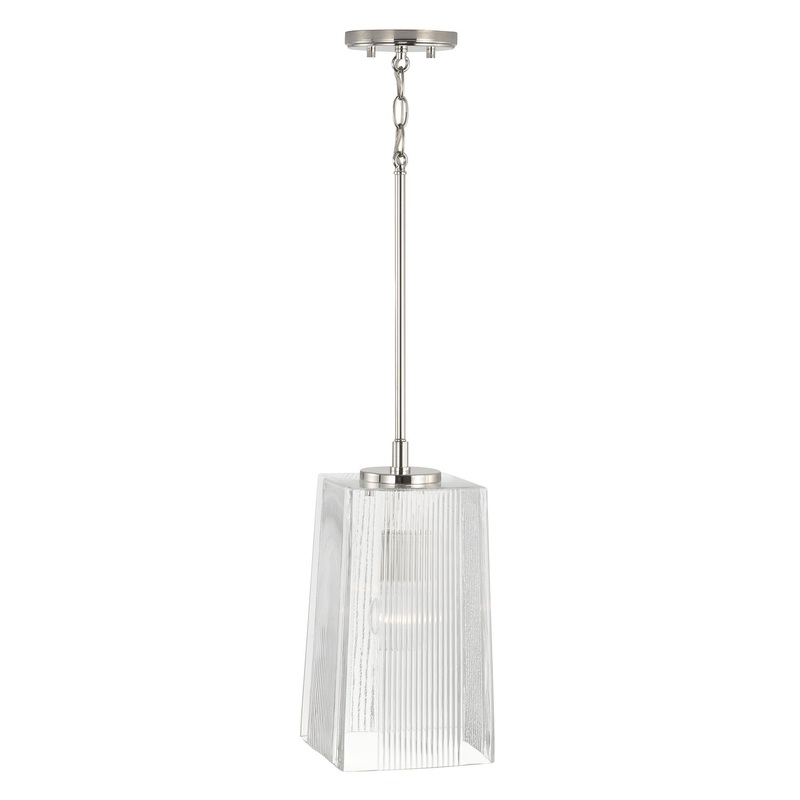 Capital Lighting 341711PN Lexi One Light Pendant, Polished Nickel (Discontinued)