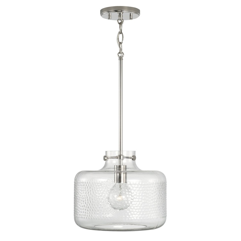 Capital Lighting 342512PN Brighton One Light Pendant, Polished Nickel