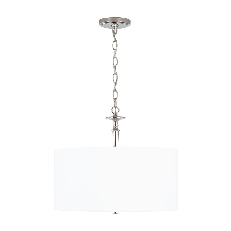 Capital Lighting 342631PN Abbie Three Light Pendant, Polished Nickel (Discontinued)