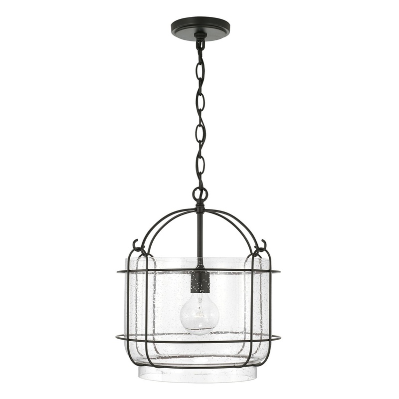 Capital Lighting 342912MB Harmon One Light Pendant, Matte Black