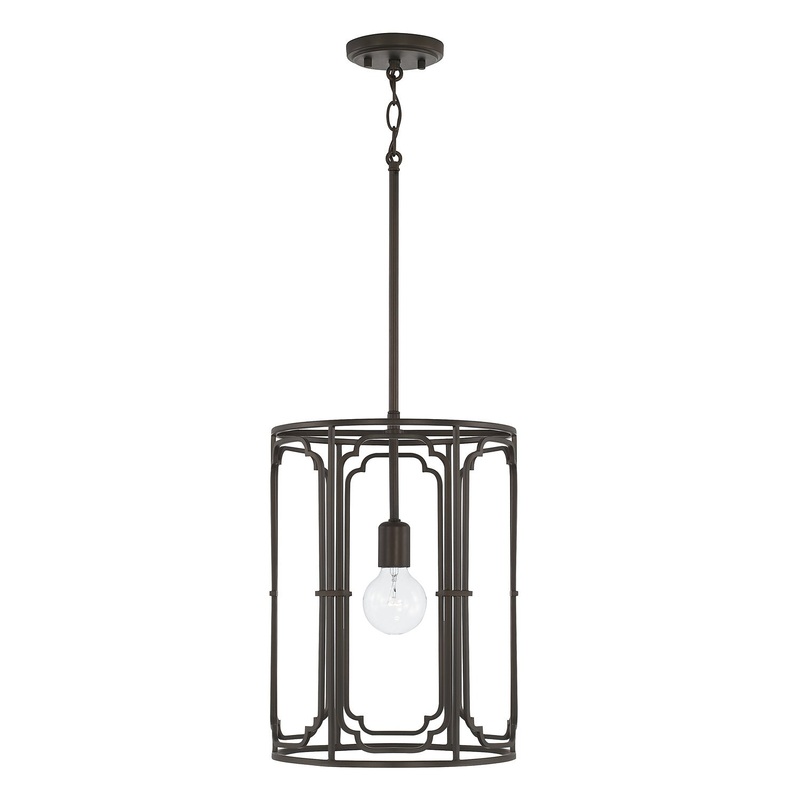 Capital Lighting 343411OB Merrick One Light Pendant, Old Bronze (Discontinued)