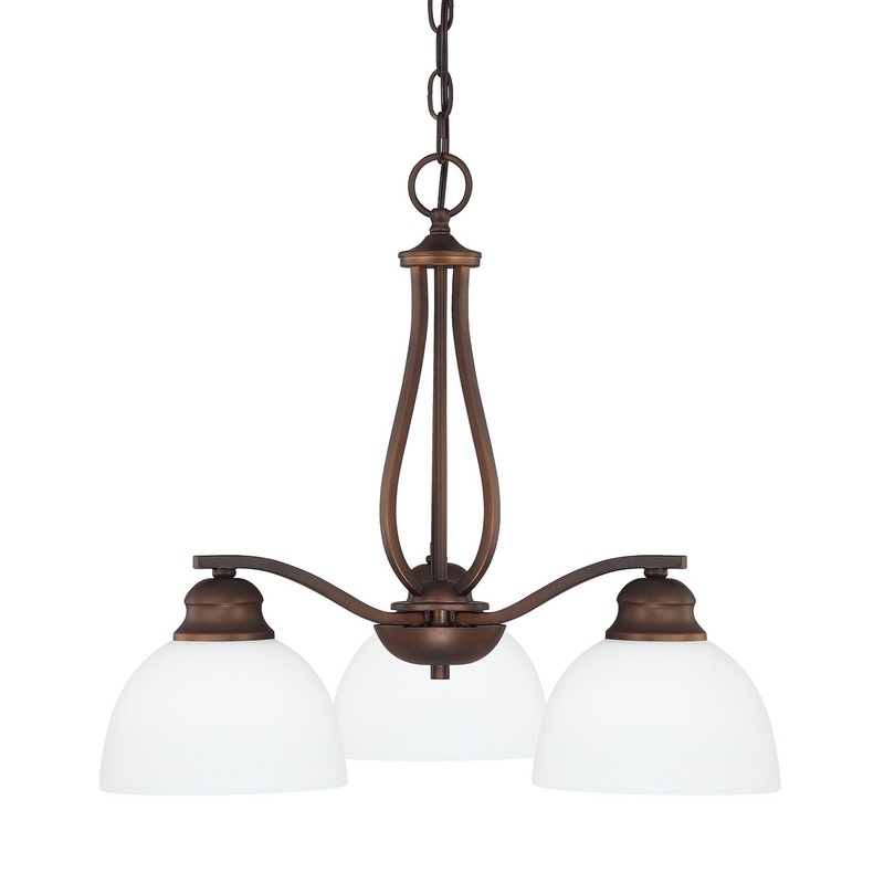 Capital Lighting 4034BB-212 Stanton Three Light Chandelier, Burnished Bronze (Discontinued)