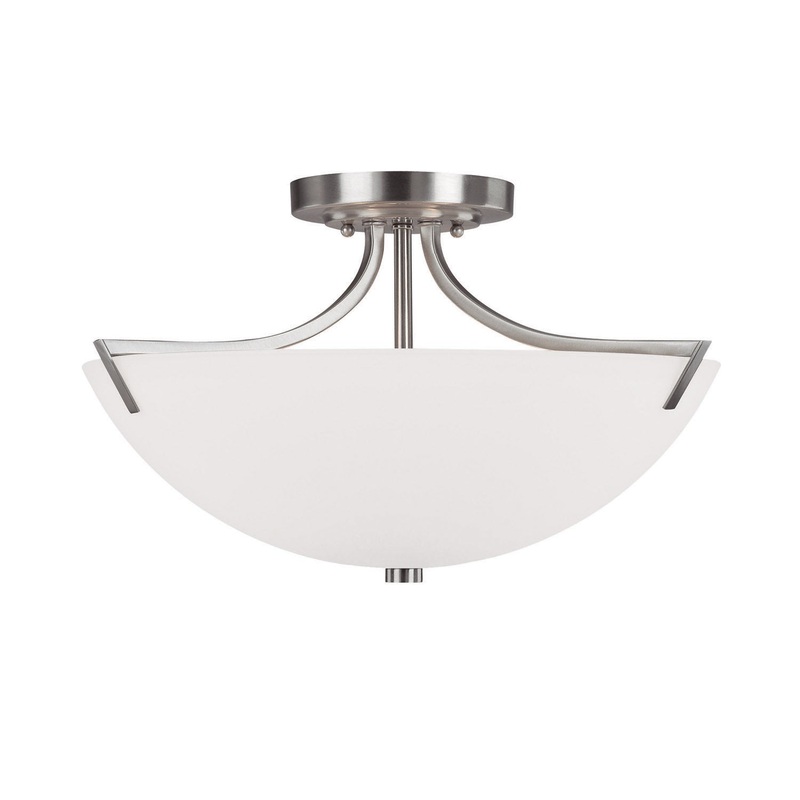 Capital Lighting 4037BN Stanton Three Light Semi-Flush Mount, Brushed Nickel