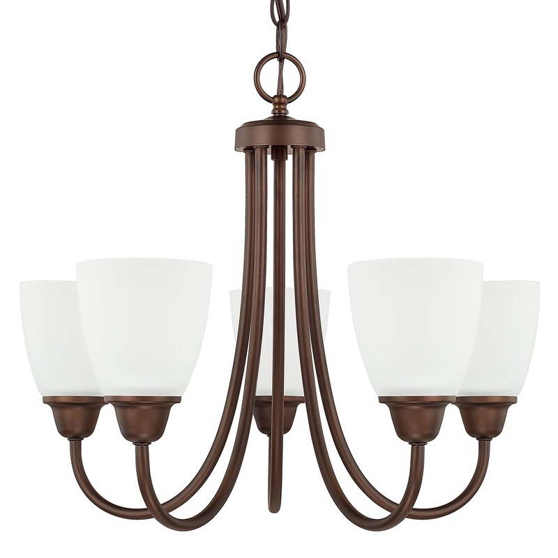 Capital Lighting 415151BZ-337 Trenton Five Light Chandelier, Bronze
