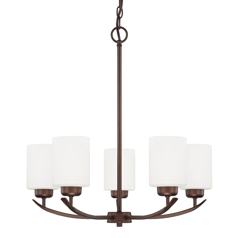Capital Lighting 415251BZ-338 Dixon Five Light Chandelier, Bronze