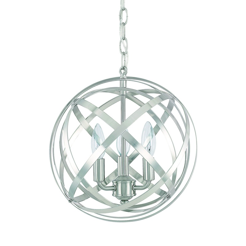 Capital Lighting 4233BN Axis Three Light Pendant, Brushed Nickel