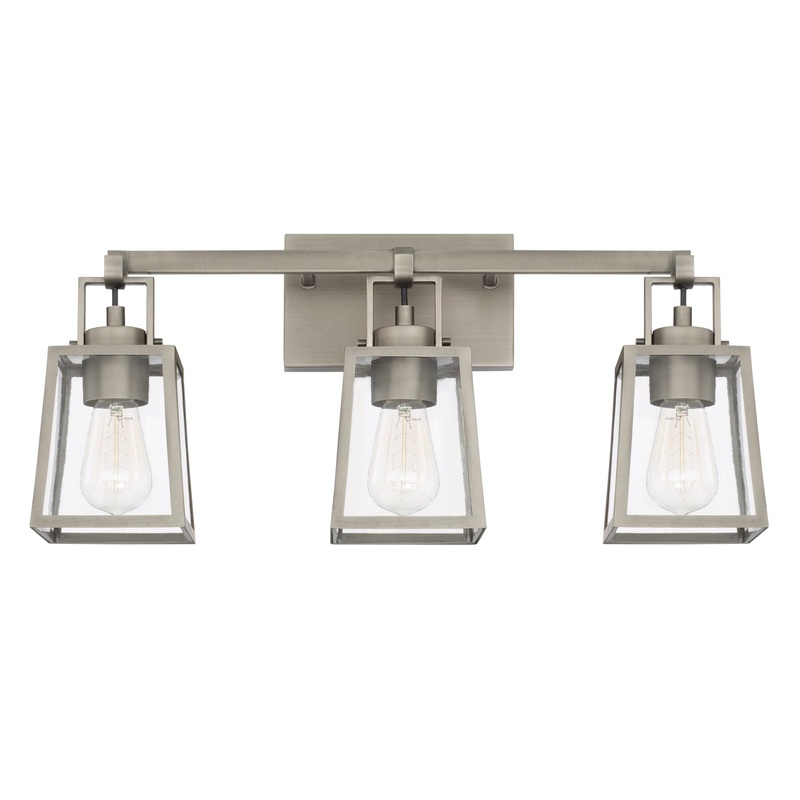 Capital Lighting 125531AN-448 Kenner Three Light Vanity, Antique Nickel (Discontinued)