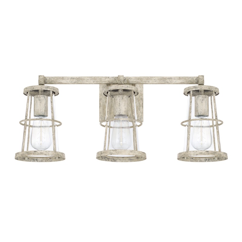 Capital Lighting 127431MS Beaufort Three Light Vanity, Mystic Sand