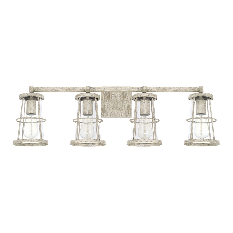 Capital Lighting 127441MS Beaufort Four Light Vanity, Mystic Sand