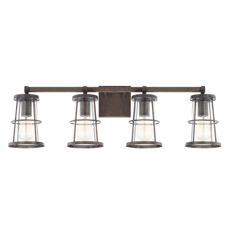Capital Lighting 127441NG Beaufort Four Light Vanity, Nordic Grey (Discontinued)