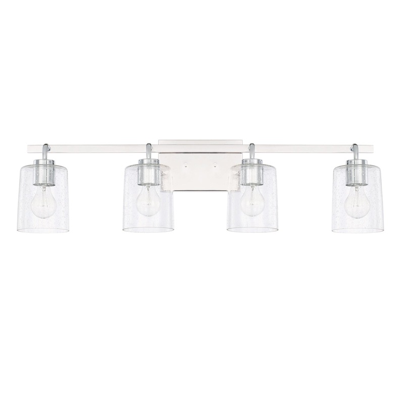 Capital Lighting 128541CH-449 Greyson Four Light Vanity, Chrome