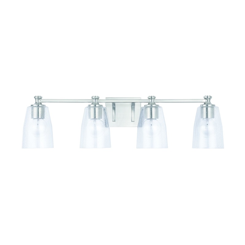 Capital Lighting 140941BN-506 Myles Four Light Vanity, Brushed Nickel (Discontinued)