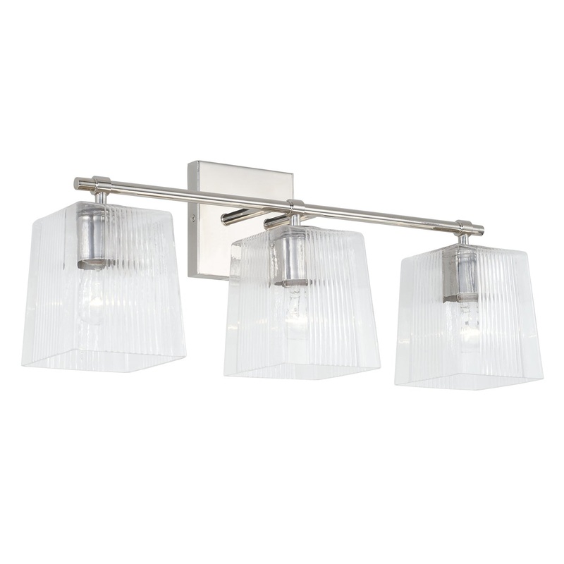 Capital Lighting 141731PN-508 Lexi Three Light Vanity, Polished Nickel