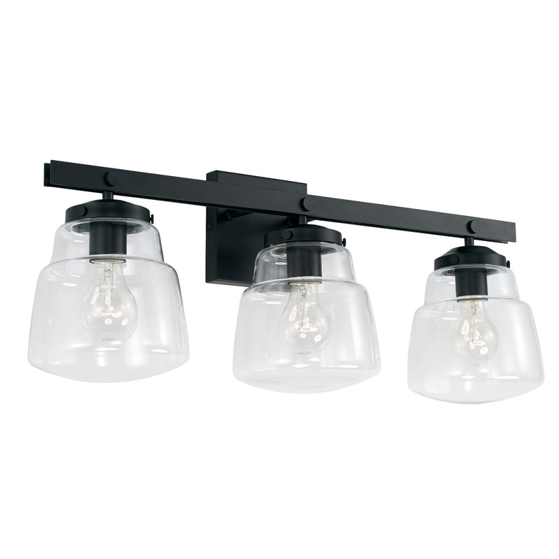 Capital Lighting 142731MB-518 Dillon Three Light Vanity, Matte Black (Discontinued)