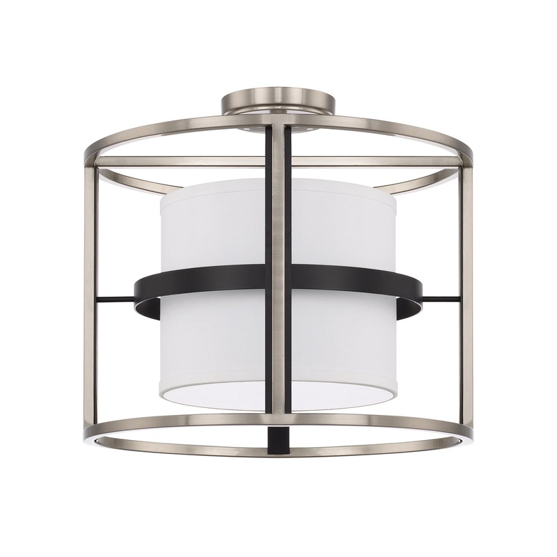 Capital Lighting 225241BT Tux Four Light Semi-Flush Mount, Black Tie (Discontinued)