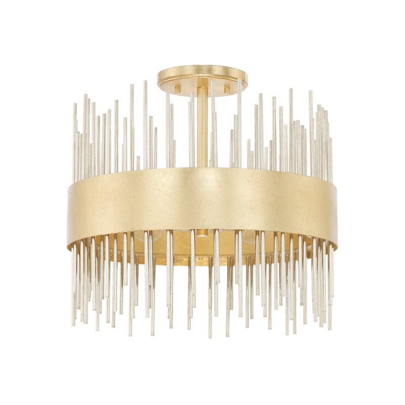 Capital Lighting 225441FI Lena Four Light Semi-Flush Mount, Fire and Ice (Discontinued)