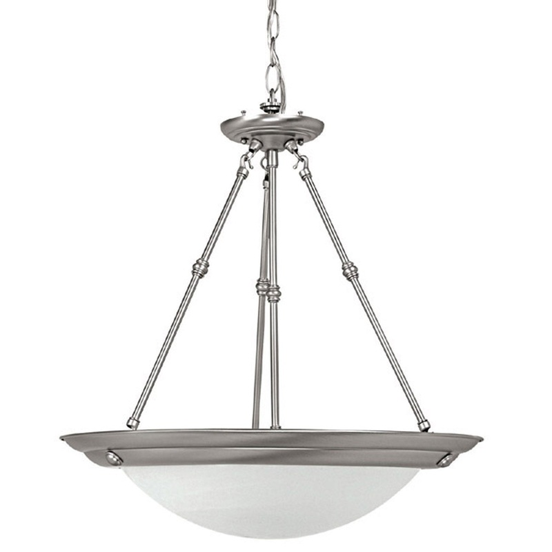 Capital Lighting 2720MN George Three Light Pendant, Matte Nickel (Discontinued)