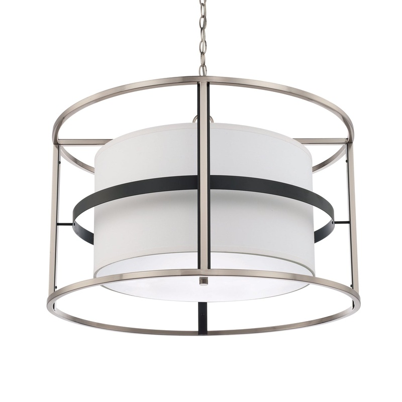 Capital Lighting 325241BT Tux Four Light Pendant, Black Tie