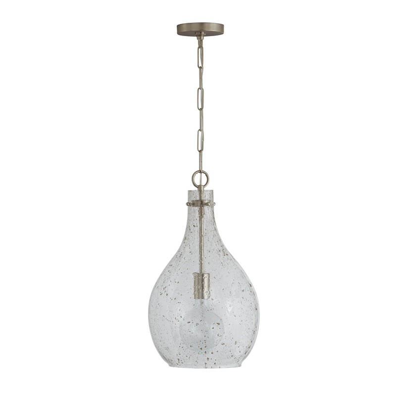 Capital Lighting 333813BN-472 Rabun One Light Pendant, Brushed Nickel