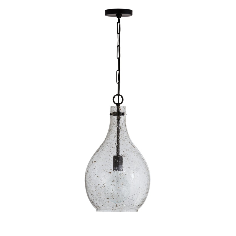 Capital Lighting 333813MB-472 Rabun One Light Pendant, Matte Black
