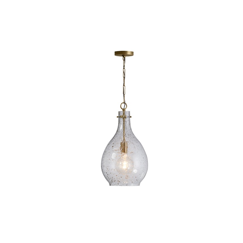 Capital Lighting 333813PA-472 Rabun One Light Pendant, Patinaed Brass