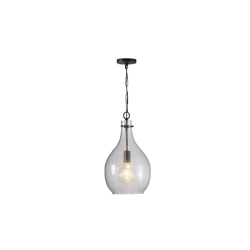 Capital Lighting 333813PW-473 Rabun One Light Pendant, Dark Pewter