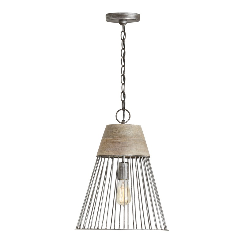 Capital Lighting 335012UW Russell One Light Pendant, Urban Wash (Discontinued)