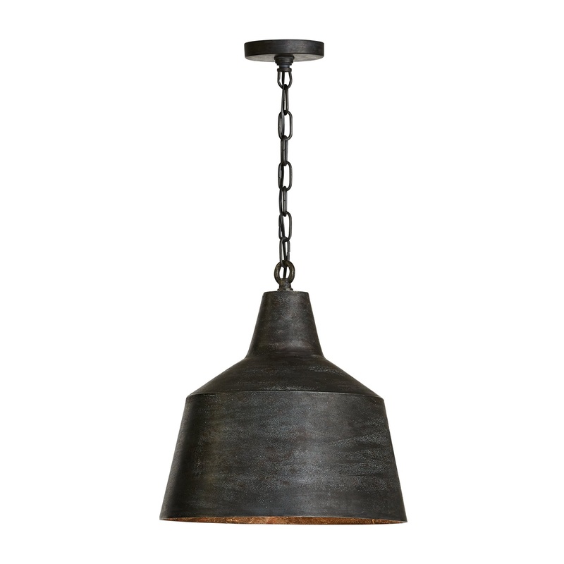 Capital Lighting 335311QY Quarry One Light Pendant, Quarry
