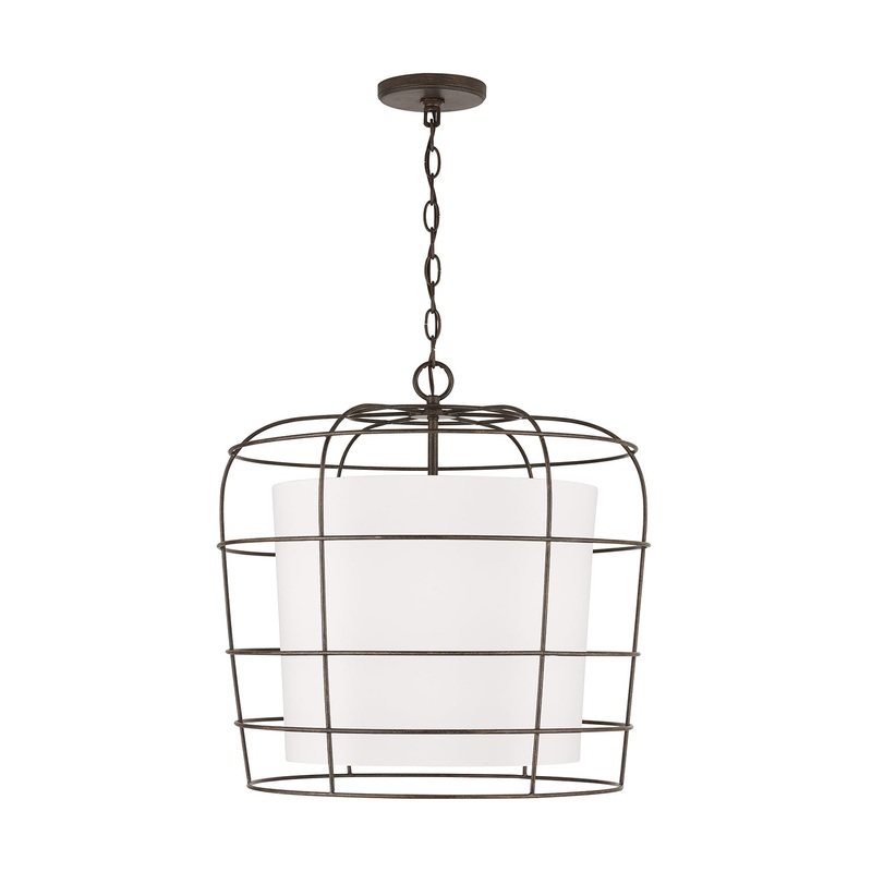 Capital Lighting 338347FH Thatcher Four Light Pendant, Farm House (Discontinued)